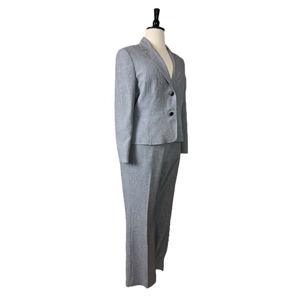 Kasper Women’s Pant Suit 2 Button Kate Classic Fit Notch Lapel Gray Plus Size 16 - Picture 2 of 15